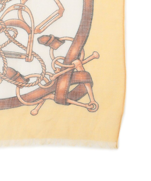 23区 スカーフプリント ストール ブラウン系