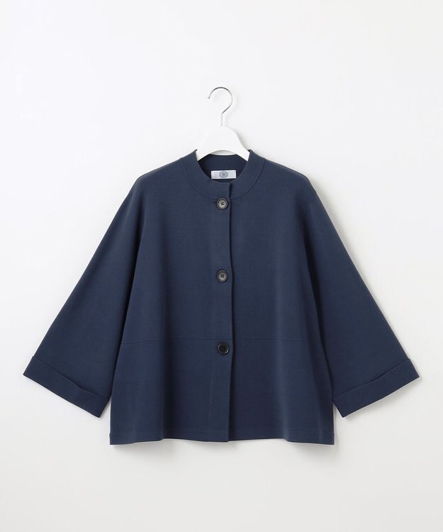 J.PRESS LADIES L 【洗える】VIGODA MILANO ニット ジャケット ブルーグレー系