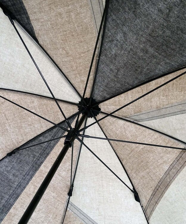 +RING 【限定/日本製】UNISEX 長傘60cm BRN denim-like pattern SR345 ブラウン