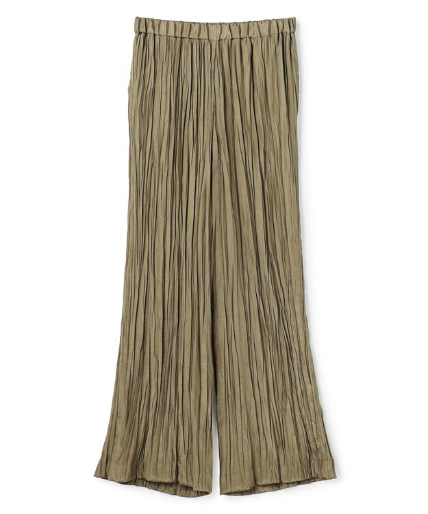 uncrave マシーンプリーツ ギャザーパンツ カーキベージュ