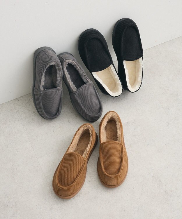 Green Parks ・ｒｉｃｈ　ｂｌｕｅ　コーデュロイスリッポン Camel