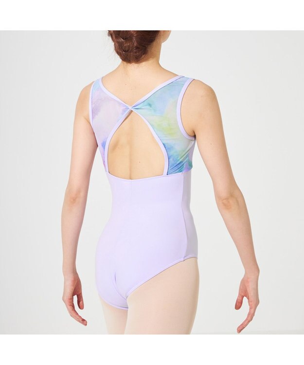 Chacott 【NOZOMI YUASA】ノースリーブレオタード ヒヤシンスプリント