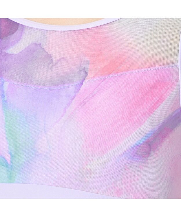 Chacott 【NOZOMI YUASA】ノースリーブレオタード ヒヤシンスプリント