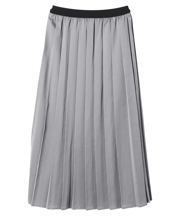 earth music&ecology サテンプリーツスカート Silver