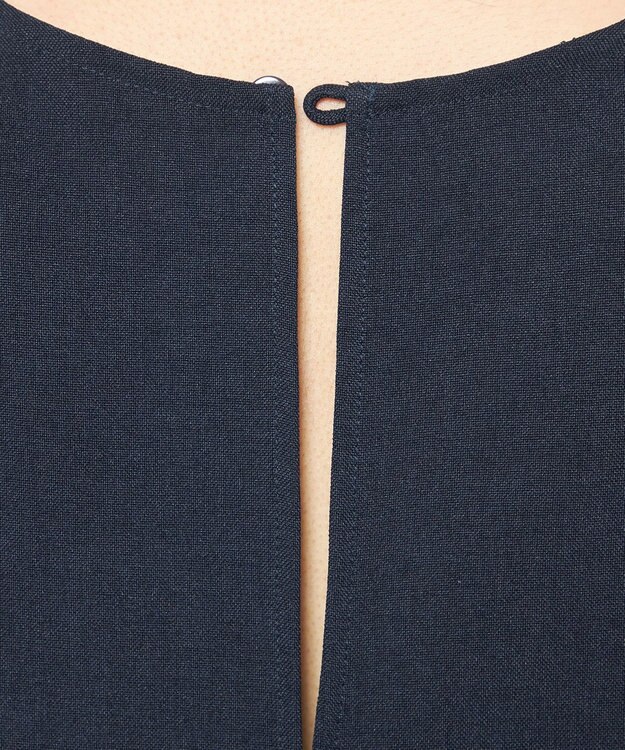 uncrave ウォッシャブルドライサップ テントラインブラウス ネイビー