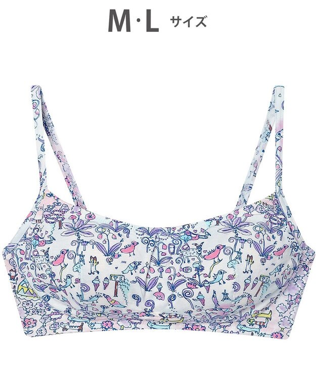 tsumori chisato SLEEP ツモリチサト ノンワイヤーブラ フルカップ ブラジャー ベア天竺素材(身生地) レディース UBX411 /ワコール サックス