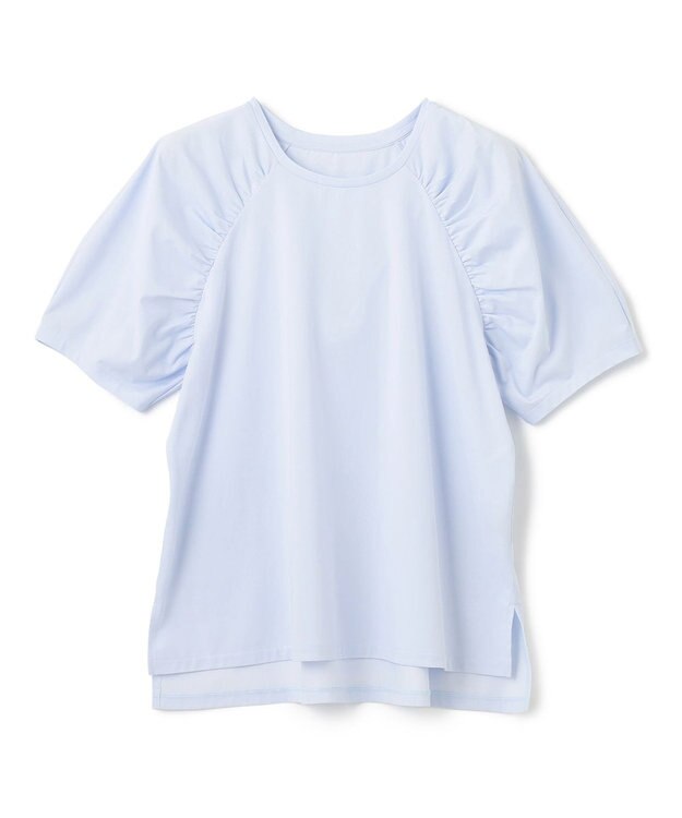 UNFILO ショルダーギャザーT サックス