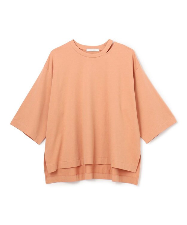 BEIGE， 【洗える・GLOW ８月号掲載】S.BABILA / スリットネックオーバーサイズTシャツ Sunset