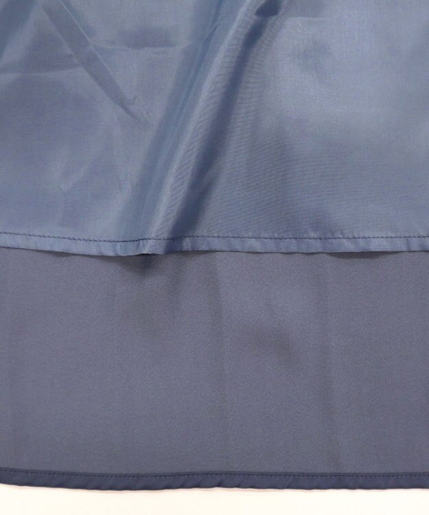 Tiaclasse 【洗える】ヴィンテージサテンシャツワンピース ブルー