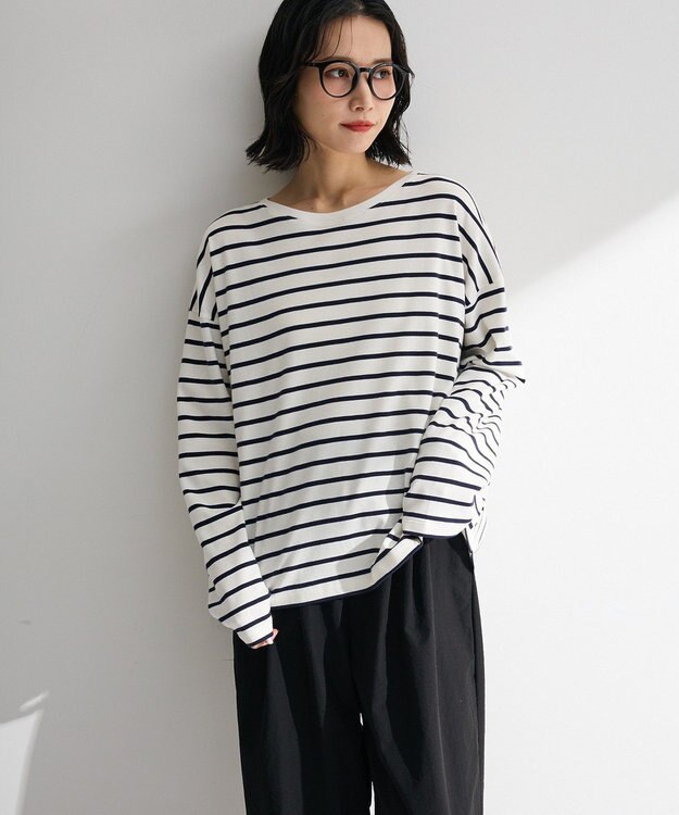 Green Parks サイドタックプルオーバー Border