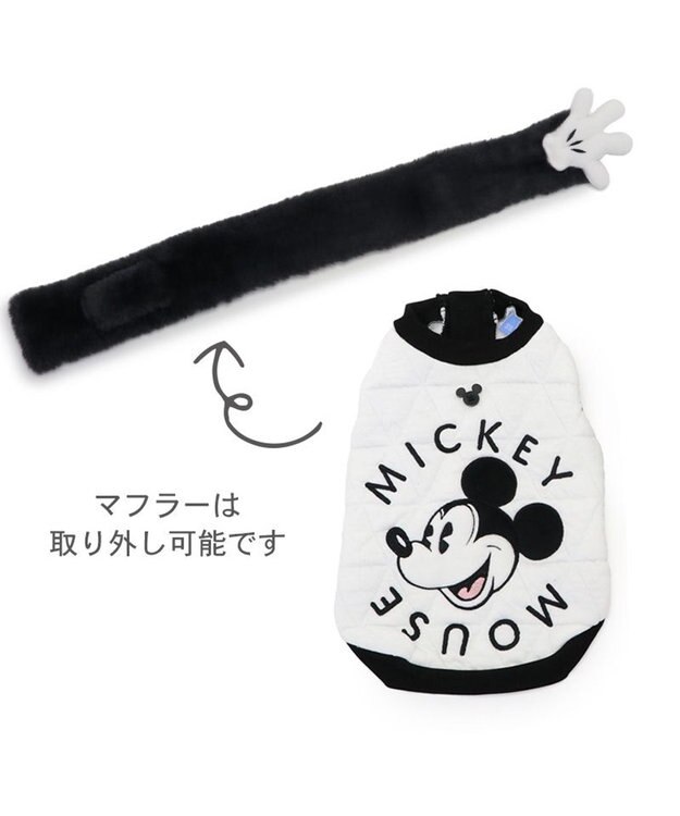 PET PARADISE ディズニー ミッキーマウス マフラー付き トレーナー 小型犬 ミッキーマウス