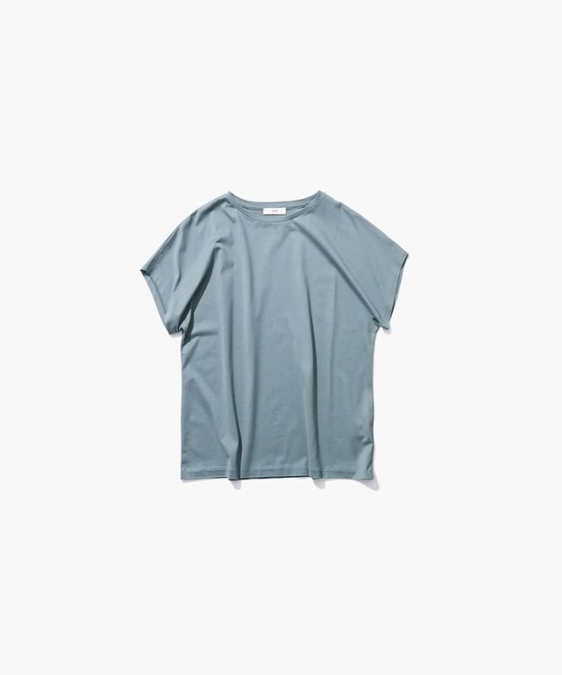 ATON SUVIN 60/2 | キャップスリーブTシャツ SAX