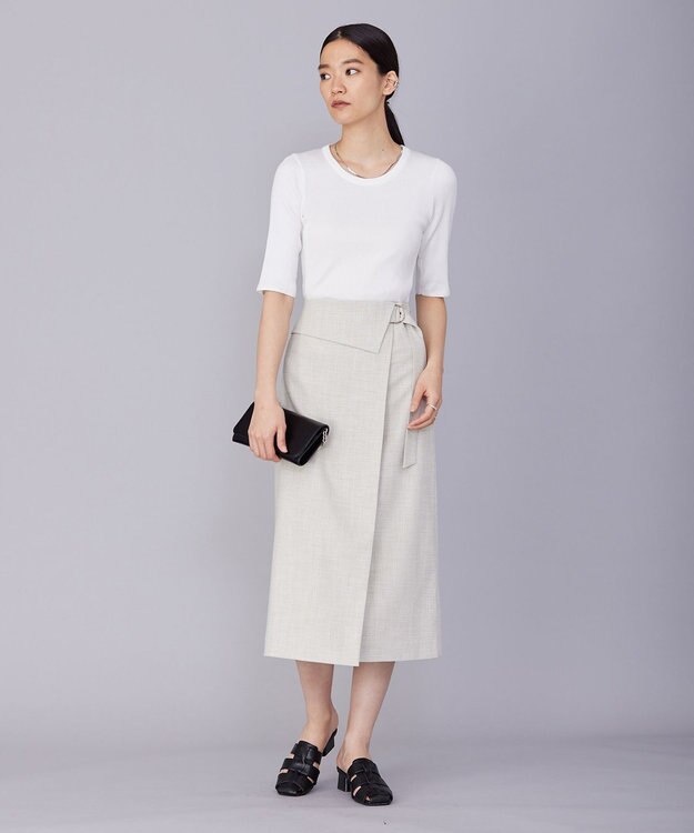 ICB 【洗える】４×２リブ プルオーバー オフホワイト系