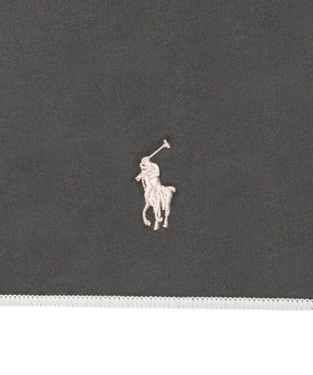 MOONBAT 【WEB限定/遮光率100%/遮熱/UV】POLO RALPH LAUREN（ポロ ラルフローレン）晴雨兼用日傘 無地 オーバーロック刺繍 長傘 ブラック