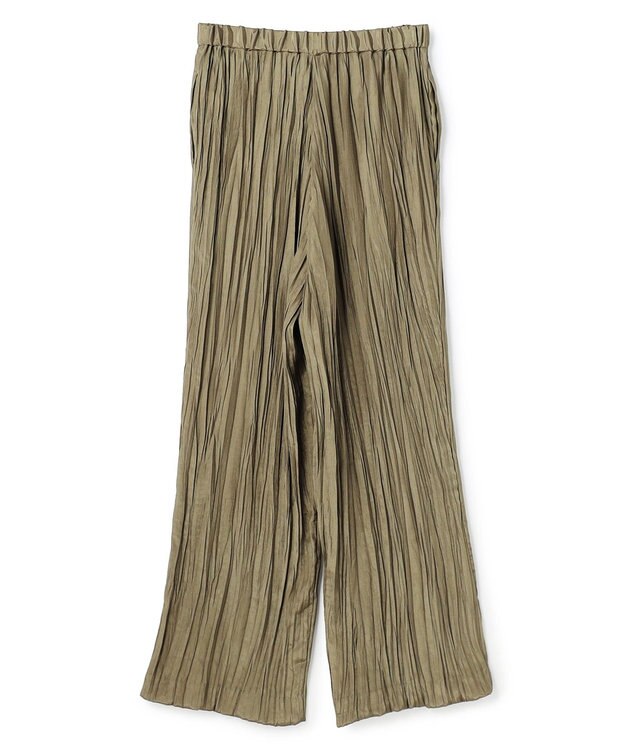 uncrave マシーンプリーツ ギャザーパンツ カーキベージュ