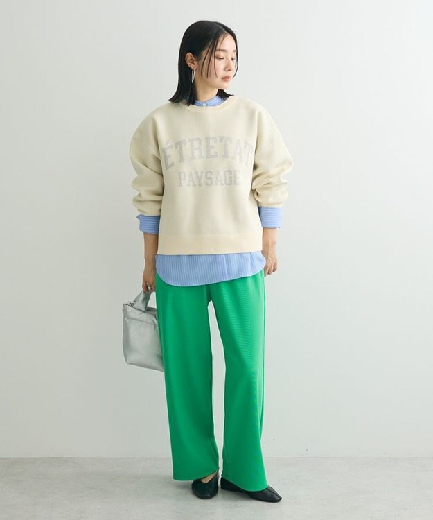 Green Parks ロゴラメニットプルオーバー Off White