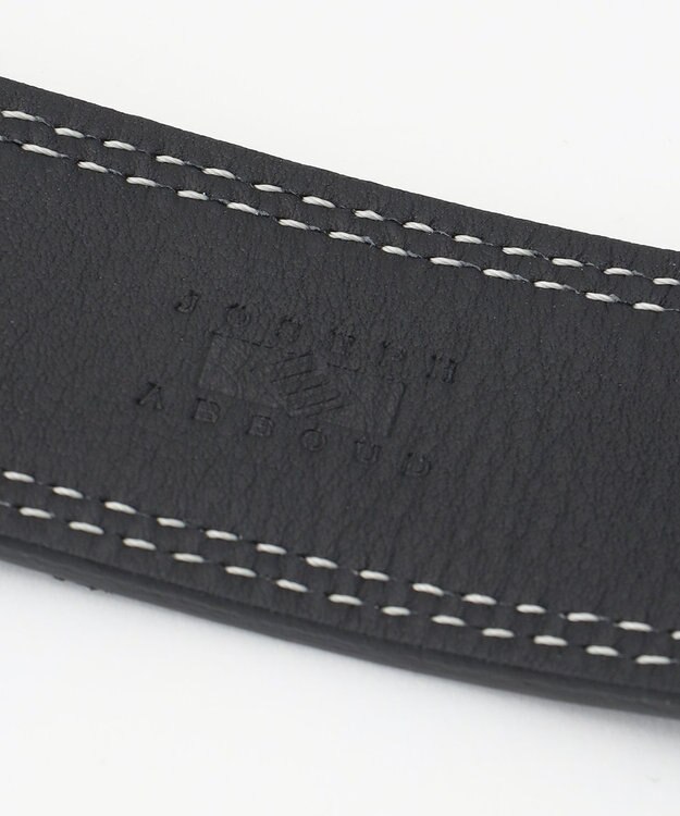 JOSEPH ABBOUD 【イタリア素材・ストレッチ・日本製】 ストレッチリネン ベルト ネイビー系