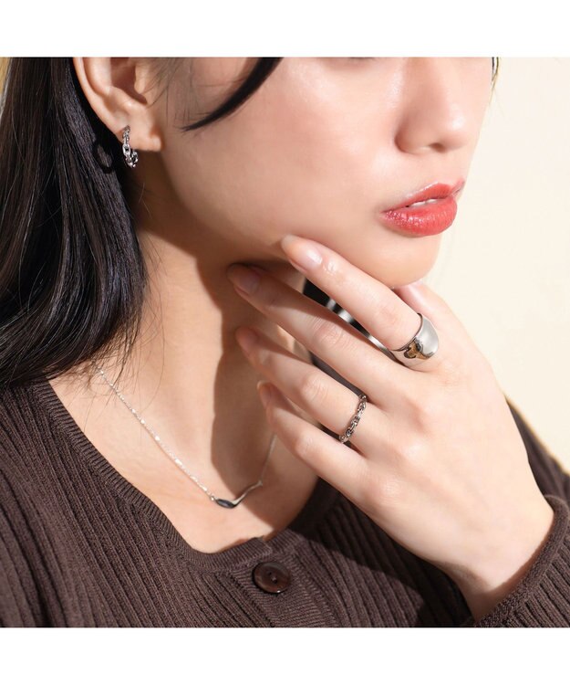 blancotokyo 【金属アレルギー対応】チェーンリング GIUSTIZIA シルバー