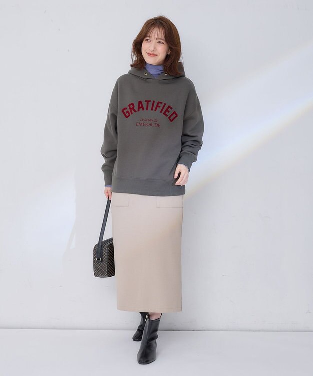 ANY 【WEB限定/洗濯機可能/ウエストゴム/ストレッチ/吸湿発熱】エニィーヒートスカート ベージュ