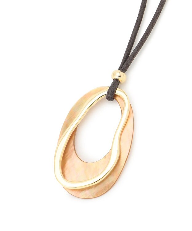 23区 シェルリング ネックレス ダークブラウン系