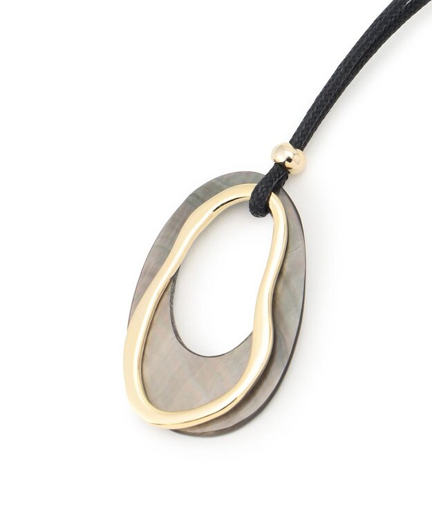 23区 シェルリング ネックレス ブラック系