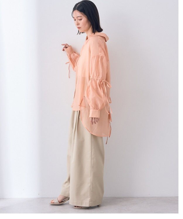 YECCA VECCA バックリボンシアーシャツ Pink