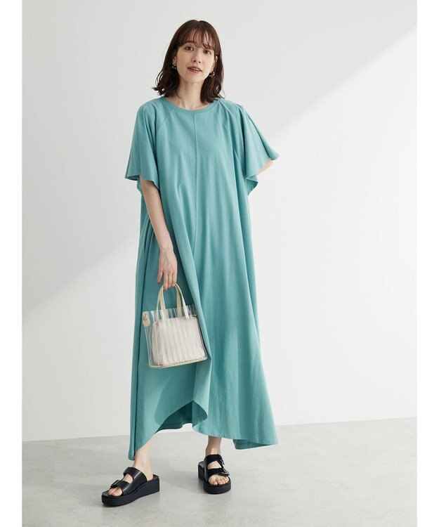 Green Parks ・ＳＵＧＡＲ　ＳＰＯＯＮ　カットアシメヘムワンピース Blue