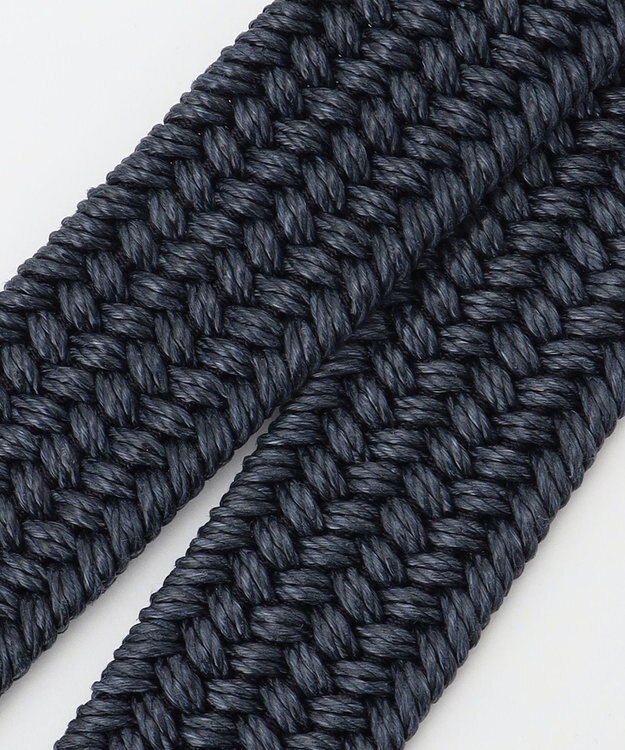 JOSEPH ABBOUD 【イタリア素材・ストレッチ・日本製】 ストレッチリネン ベルト ネイビー系