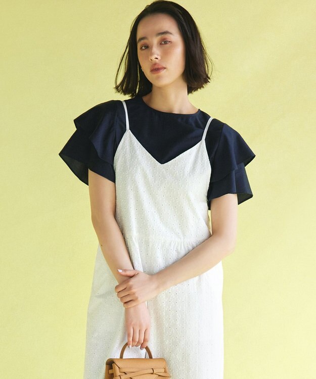 組曲 カールマイヤーフリル ブラウス ネイビー系