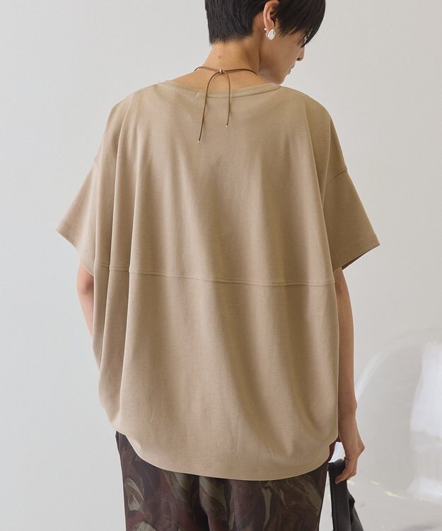 AMERICAN HOLIC 【接触冷感+UVカット】半袖コクーンカットプルオーバー Gray Beige