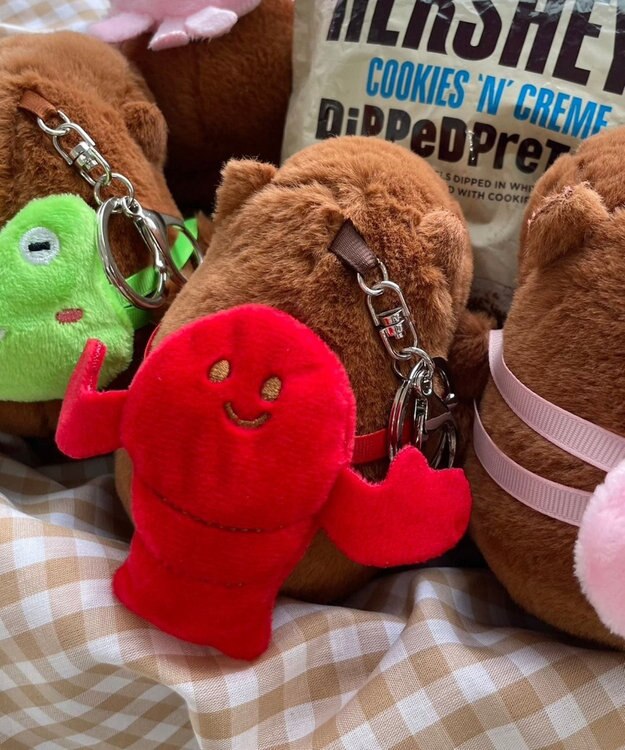 WEGO リュックカピバラぬいぐるみキーホルダー 柄1