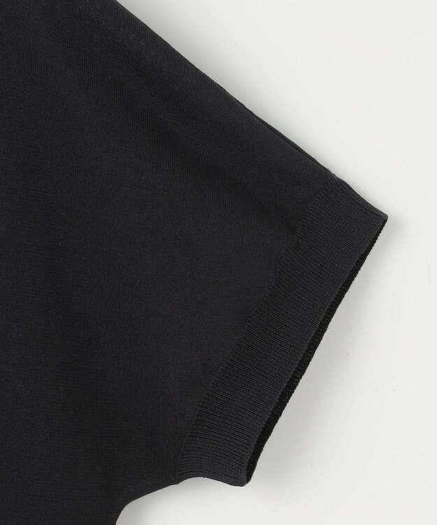 J.PRESS LADIES L 【洗える・抗菌防臭】FABRIC コンビ ニット ブラック系