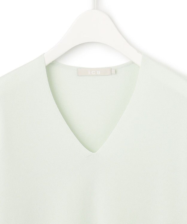 ICB 【WEB限定カラーあり】 シンセティックハイゲージ Vネックプルオーバー アイスグリーン系［WEB限定］