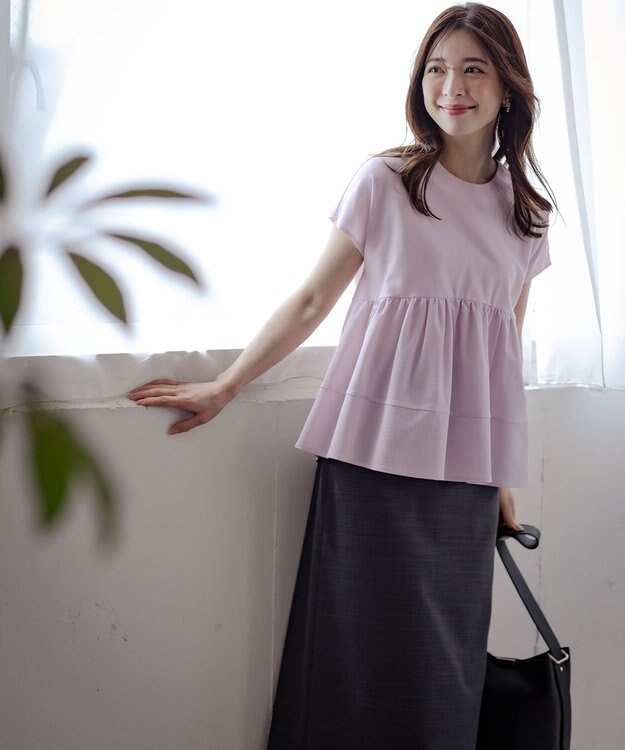 組曲 S ツイルジャージーティアード カットソー ピンク系