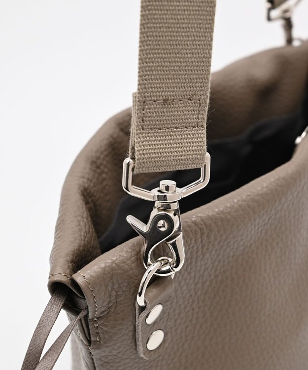 blancle シュリンクレザー ドローストリング2wayバッグ TAUPE