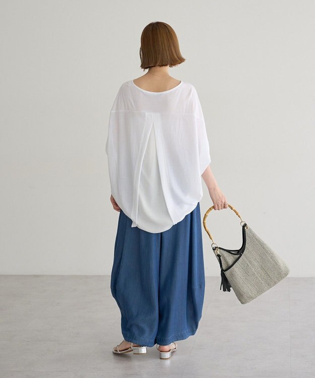 YECCA VECCA 異素材切替バックデザインプルオーバー Off White