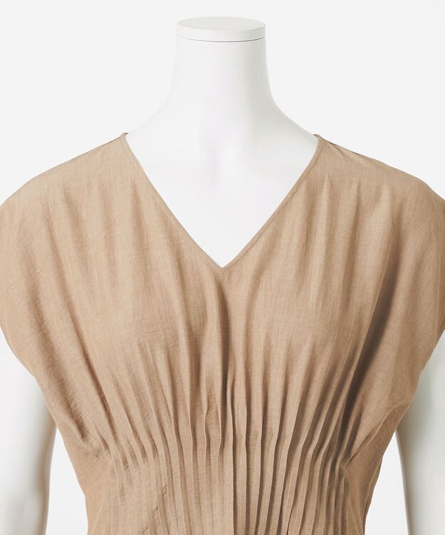 23区 【GOLD LABEL】ナチュラルシャンブレー ワンピース ベージュ系