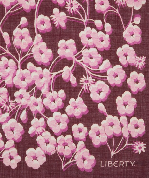 LIBERTY. ミッツィ ミングル 70x200 ウール シルク スカーフ ピンク