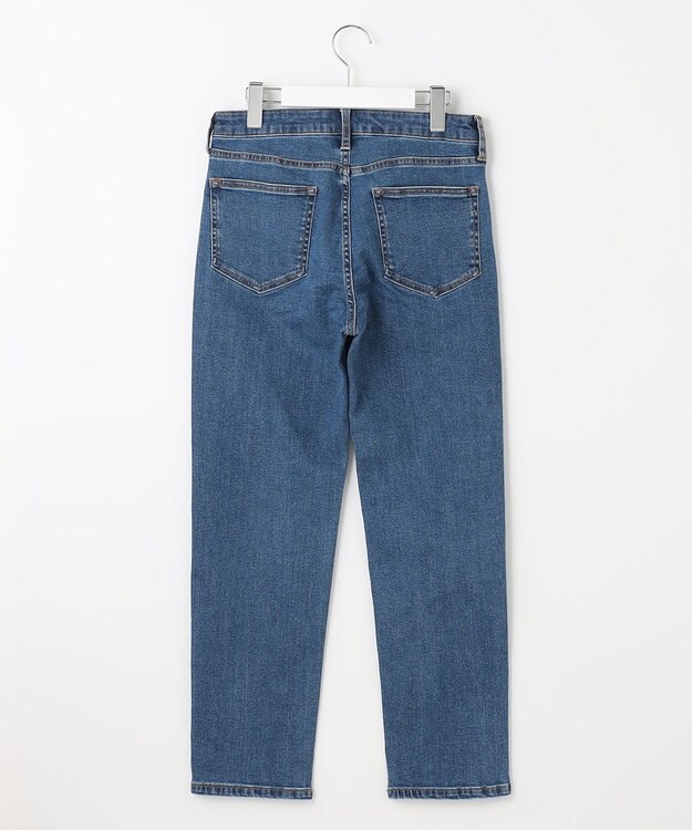J.PRESS LADIES 【洗える】BASIC STRETCH DENIM ストレート パンツ ダルブルー系