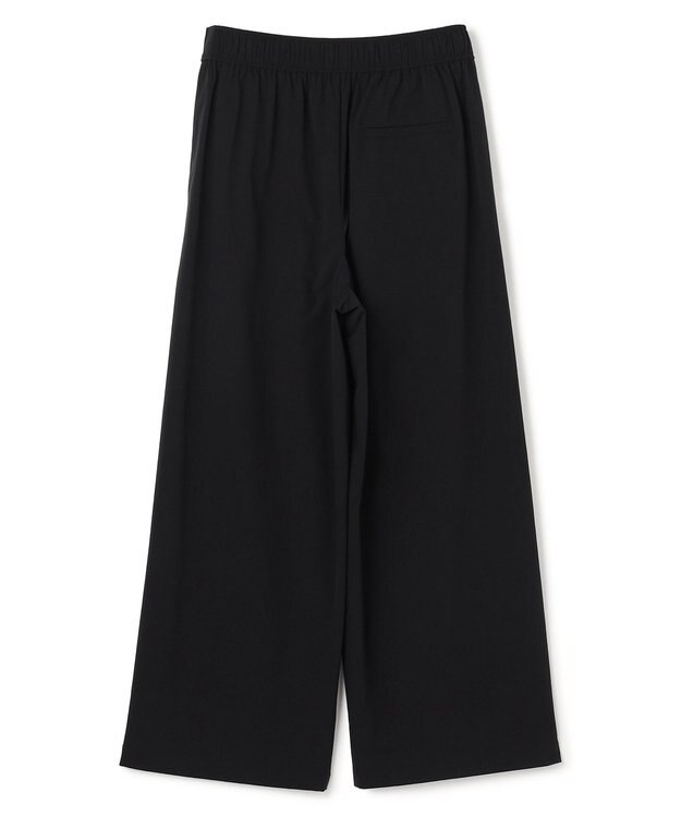 UNFILO 【セットアップ着用可/ウエストゴム】FINE MOVE ギャザーワイドパンツ ブラック