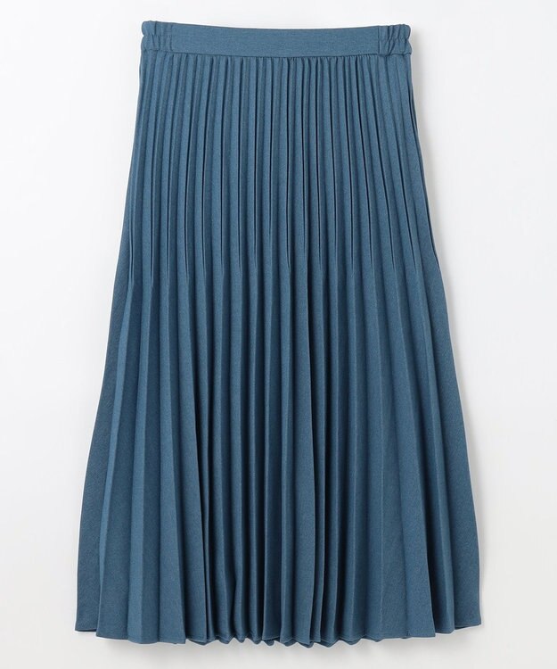 ANY 【大好評につき新色登場/洗濯機可/ウエストゴム】プリーツスカート スレートブルー
