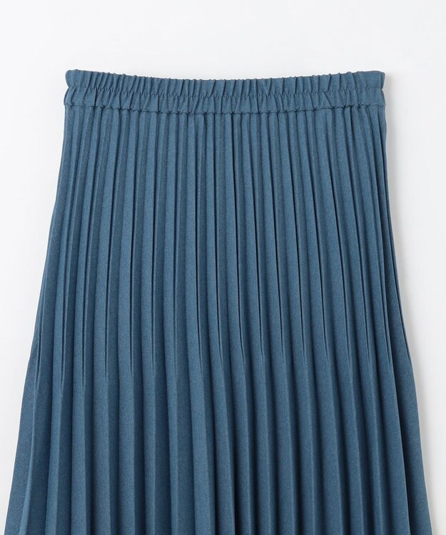 ANY 【大好評につき新色登場/洗濯機可/ウエストゴム】プリーツスカート スレートブルー