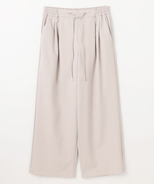 ANY 【ウエストゴム】イージーケアライトストレッチワイドパンツ ベージュ