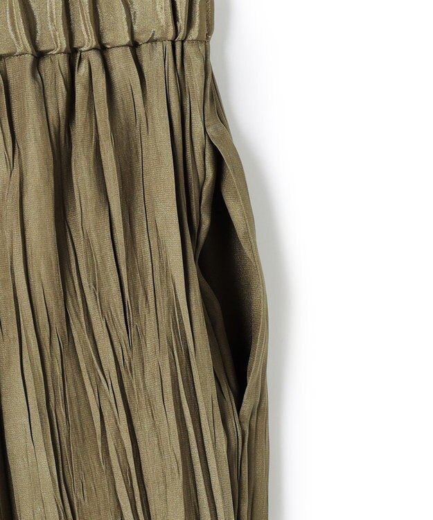 uncrave マシーンプリーツ ギャザーパンツ カーキベージュ