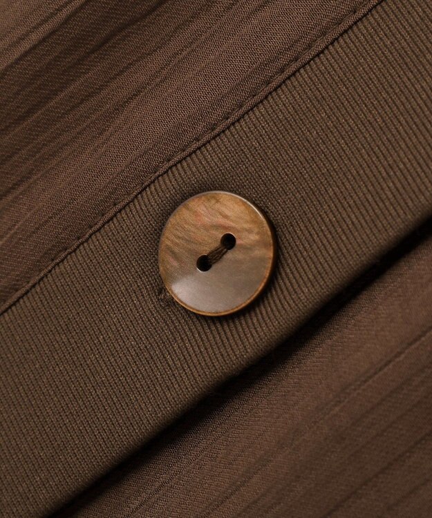 Green Parks フレンチスリーブリブドッキングシャツ Brown