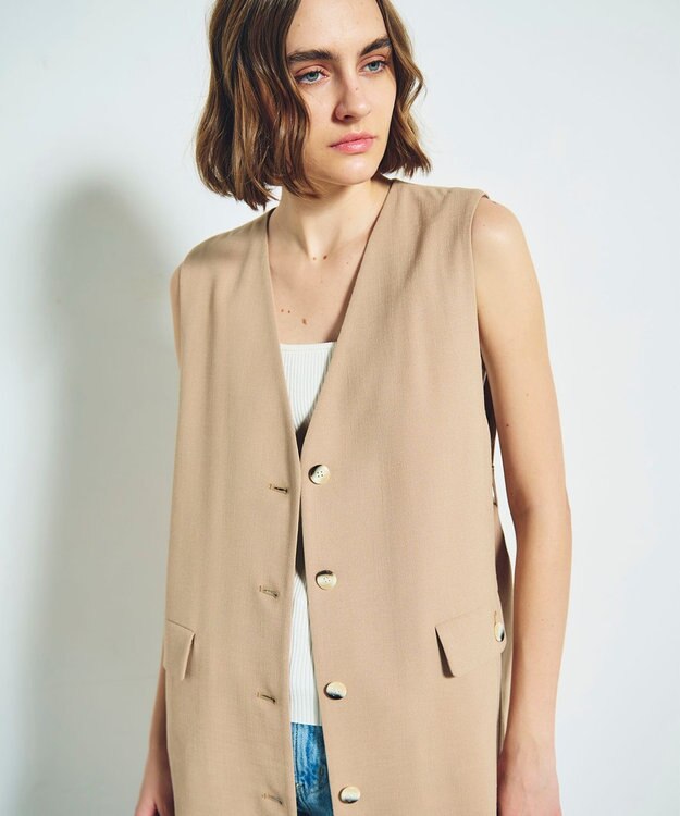 GRACE CONTINENTAL ストレッチスラブ3WAYコート ベージュ