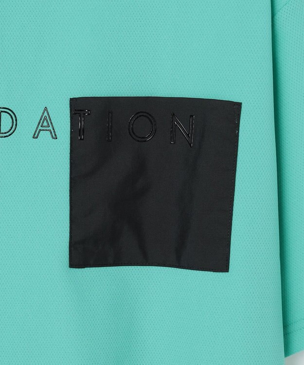 23区GOLF 【23Fondation/MEN】ストレッチメッシュ モック スカイブルー系