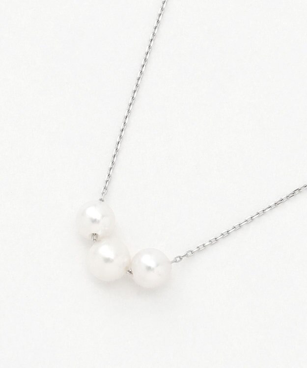 TOCCA 【WEB限定】PRECIOUS FRILL PEARL NECKLACE プラチナ アコヤパール ネックレス プラチナ系