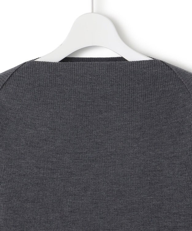 ICB 【WEB限定】 エクストラファインメリノ ボートネックプルオーバー ミディアムグレー系