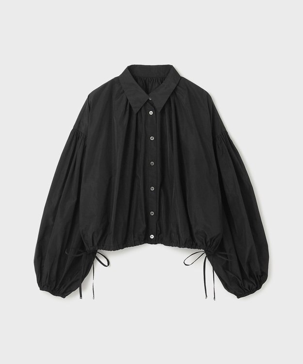 GRACE CONTINENTAL タフタギャザーシャツ ブラック